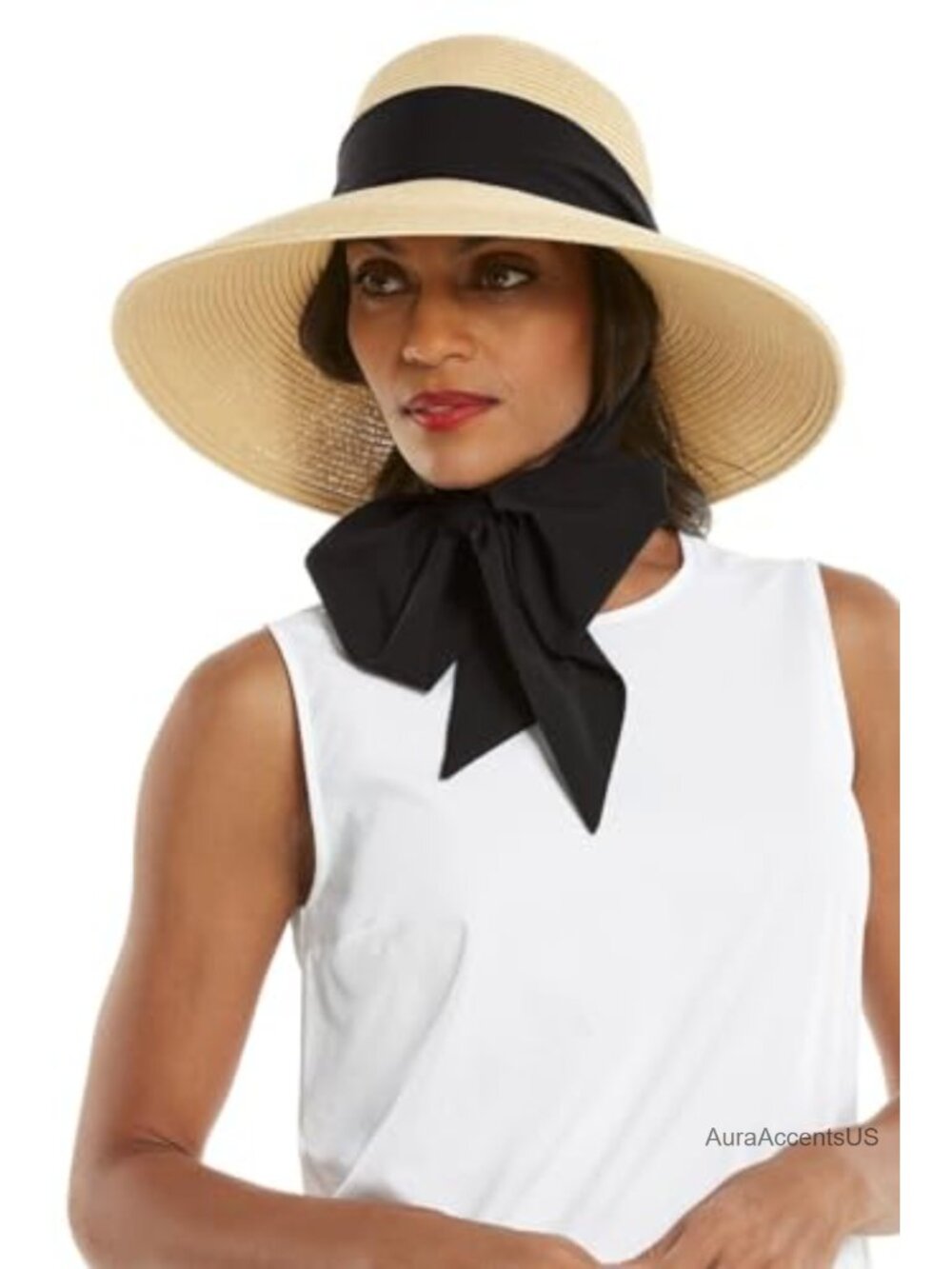 UPF 50+ Sun Hat with Scarf 4.5 Inch Brim Packable